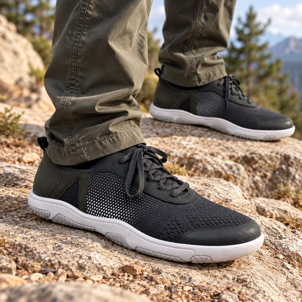 Hike Footwear Barefoot Sneakers Mens 11-11.5 Grey Green Minimalist Zero Drop HF